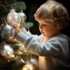 AMS 24ct Clear Christmas Ball Ornaments, 2.76''/70mm Shatterproof Hanging Xmas Balls Baubles Set for Christmas Tree with Stuffed Delicate Decorations for Wedding Christmas (Iridescent) view 4