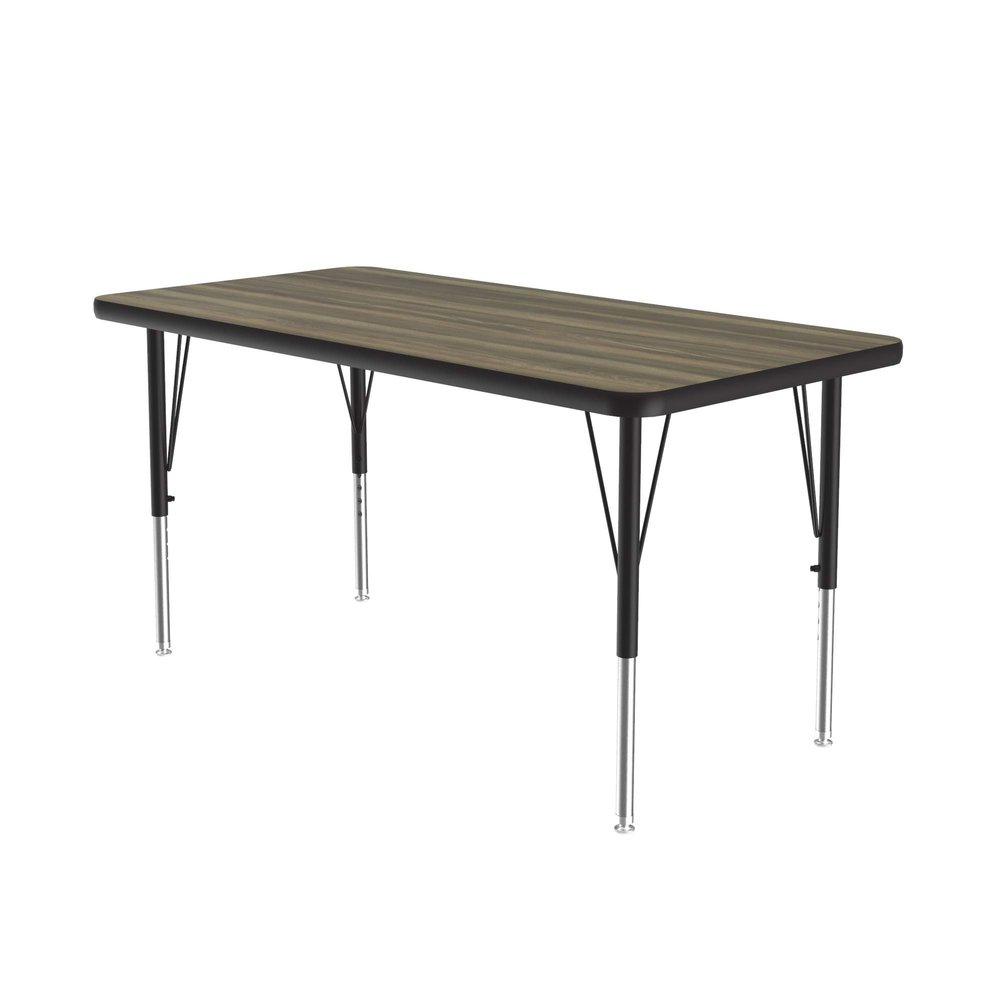 Correll 24"x48" Activity Table, Height Adjustable , Colonial Hickory Durable High Pressue Laminate (A2448-REC-53)