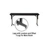 Correll 18"x60", Montana Granite HP Laminate Height Adjustable Seminar, Training or Classroom Table with Folding Panel Leg, Seats 2 (SPA1860PX-55) view 4