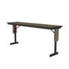 Correll 18"x96", Colonial Hickory High Pressure Laminate Seminar, Training or Classroom Table with Folding Panel Leg, Seats 4 (SP1896PX-53) view 1