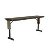 Correll 18"x96", Colonial Hickory High Pressure Laminate Seminar, Training or Classroom Table with Folding Panel Leg, Seats 4 (SP1896PX-53) view 2