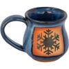 ALWAYS AZUL POTTERY Snowflake Small 10 Oz Mug in Real Blue Glaze - Handmade Ceramic Coffee Mug - Stylish and Unique Handcrafted Artistic Drinkware - Polished Clay Cups, Great for Coffee and Tea view 1
