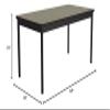 Correll LR2448-54 24"X48" Office & Library Work Table Rock, Savannah Sand view 3
