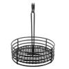 G.E.T. 4-31855 Black Round Stainless Steel Condiment Caddy Iron Polyethylene Coated Table Caddies Collection, 7.5" view 4