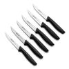 Arcos Knife Set of 6. 4 Inch Nitrum Stainless Steel blade. Professional Knife for Peeling Fruits and Vegetable. Ergonomic Polyoxymethylene Handle. Series Universal. Black Color view 1
