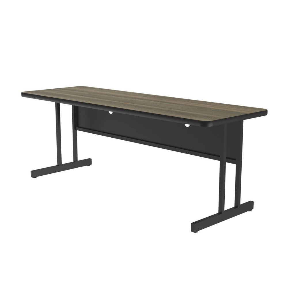 Correll 24"x60" Training & Computer Tables, Colonial Hickory High Pressure Laminate, Keyboard Height Work Station (CS2460-53)