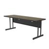 Correll 24"x60" Training & Computer Tables, Colonial Hickory High Pressure Laminate, Keyboard Height Work Station (CS2460-53) view 1