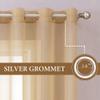 MIULEE 2 Panels Solid Color Taupe Brown Sheer Curtains Elegant Grommet Window Voile Panels/Drapes/Treatment for Bedroom Living Room (54X84 Inch) view 2