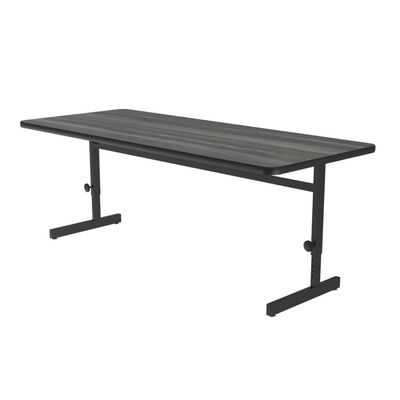 Correll 30"x60" Adjustable Height Training & Computer Tables, New England Driftwood High Pressure Laminate, Computer Work Station (CSA3060-52)