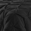 Bedding Kraft Soft Reliable Luxurious 3-Piece Pinch Pleated Duvet Cover Set 100% Egyptian Cotton 800 TC Stain Resistant Comforter Cover (Full/Queen (3-Piece), Black) view 1