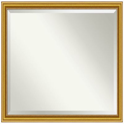 Amanti Art Gold Wall Mirror 34x44 Townhouse Gold Rectangle Bathroom Mirror for Wall Decor Living Room, X-Large Traditional Wood Frame, Hangs Horizonally and Vertically, Bathroom Decor, Beveled Edge