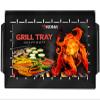 Kona Grill Tray - Heavy Duty BBQ Grilling Pan Will Never Warp & Enameled For Easier Cleaning - BBQ Accessory For Fish, Vegetables, Kabobs - 16x12 x1 inch view 1
