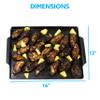 Kona Grill Tray - Heavy Duty BBQ Grilling Pan Will Never Warp & Enameled For Easier Cleaning - BBQ Accessory For Fish, Vegetables, Kabobs - 16x12 x1 inch view 3