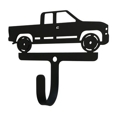 Village Wrought Iron Pick Up Truck Wall Hook Decorative Small