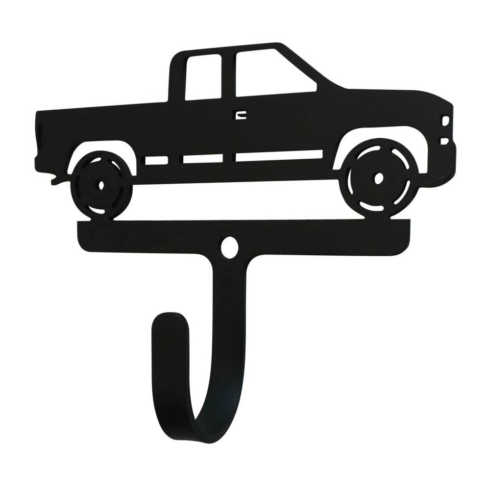 Village Wrought Iron Pick Up Truck Wall Hook Decorative Small
