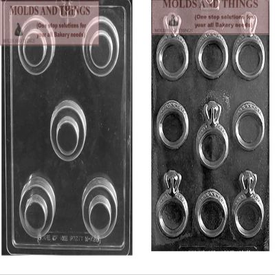 Wedding Cake chocolate candy mold, Engagement Wedding Ring chocolate candy mold with Copywrited molding Instructions +50 STICKS