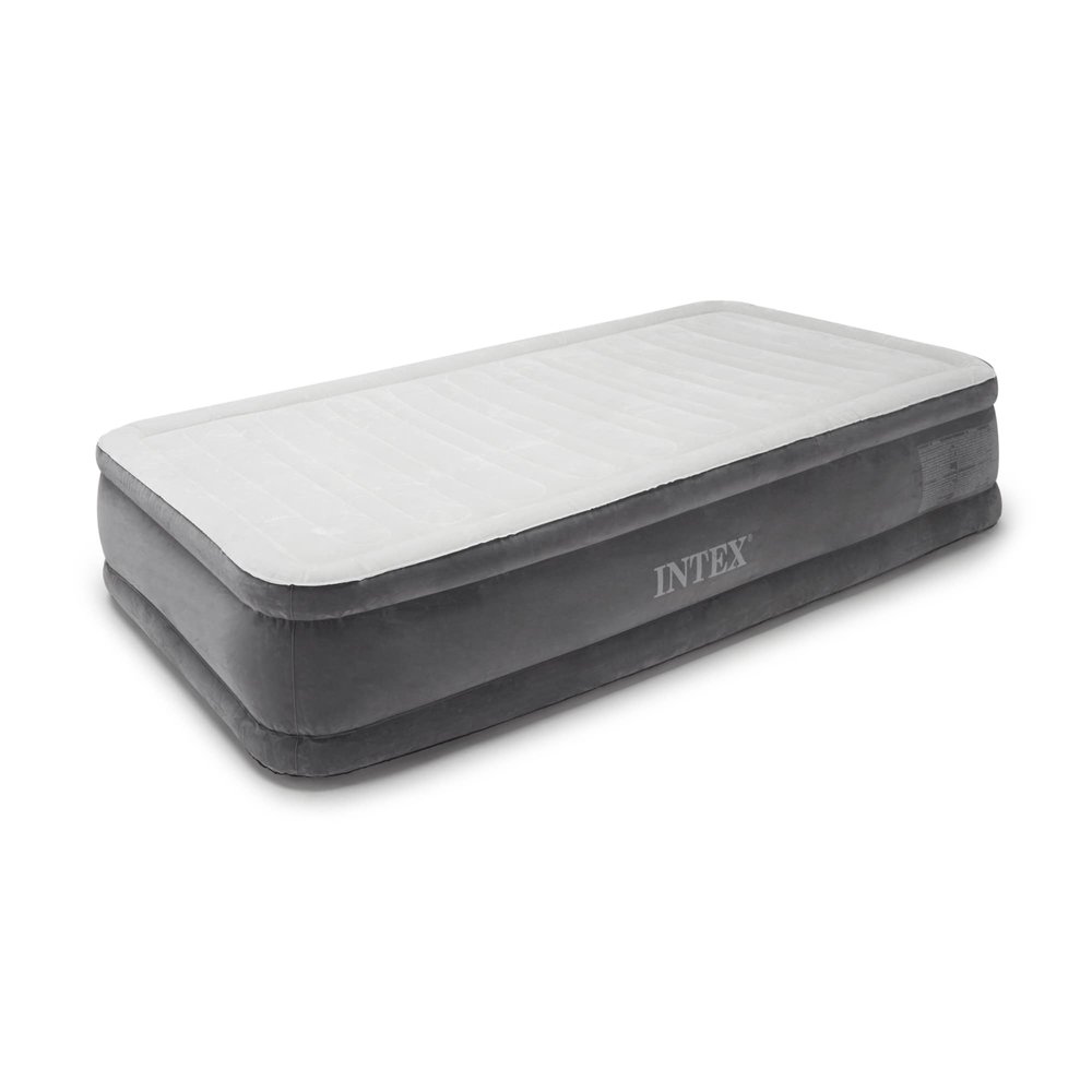 Intex Comfort Plush Mid Rise Dura-Beam Airbed with Internal Electric Pump, Bed Height 13", Twin