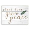 Stupell Industries Plant Love Grow Peace Green Leaf Planked Look view 1