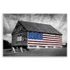 Stupell Industries 'Black & White Barn with American Flag', Wall Plaque Art, 19 x 13 Inches, Easy to Hang and Sturdy, Made in USA, by James Mcloughlin view 1