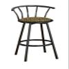 1-29" Tall Black Finish Custom Made Specialty Swivel Seat Bar Stool Featuring a Novelty Themed Fabric Covered Seat Cushion (Leopard Brown) view 1