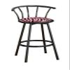 1-24" Tall Black Finish Custom Made Specialty Swivel Seat Bar Stool Featuring a Novelty Themed Fabric Covered Seat Cushion (Pink and Black Zebra) view 1