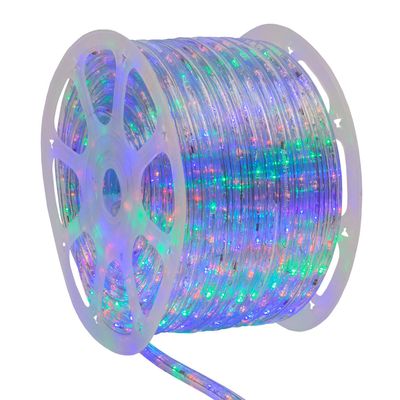 Wintergreen Lighting 150ft 1800 LED Heavy Duty Rope Light Spool, 120V ETL Indoor Rope Lights Plugin Outdoor Tube Lights Inch, Accessories and Mounting Clips Included, Multicolor