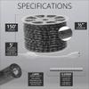 Wintergreen Lighting 150ft 1800 LED Heavy Duty Rope Light Spool, 120V ETL Indoor Rope Lights Plugin Outdoor Tube Lights  Inch, Accessories and Mounting Clips Included, Multicolor view 3