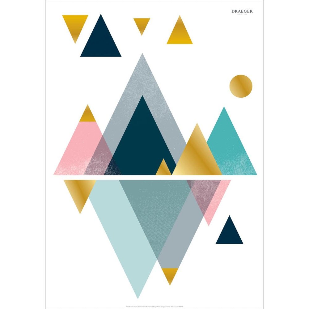 DRAEGER PARIS 1886 Scandinavian Mountain Wall Sticker 50 x 70 cm