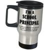 Best Funny Travel Mug Coffee Tumbler - Gifts For Women Men Head Teacher Master Chancellor University Director Insulated Stainless Steel Cute Gag - Im A School Principal I Solve Problems view 1