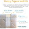 Happsy Organic Hybrid Mattress - Natural Latex Mattress - Medium Firm with Encased Coil Layers for Universal Comfort and Pressure Relieving - Bed-in-a-Box - Twin XL view 3