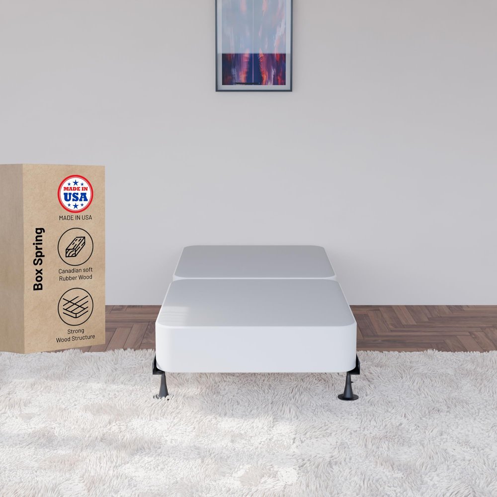 Greaton 9001v-3/3xl-3lps Low Profile Split Wood Traditional Boxspring/Foundation, Twin XL, Beige