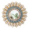 DecorContreras Round Gold Sunburst Mirror, Peruvian Turquoise Glass 17.7 in view 1