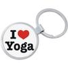 I Love Yoga Keychain Featuring Loop for Keys or Backpack view 1