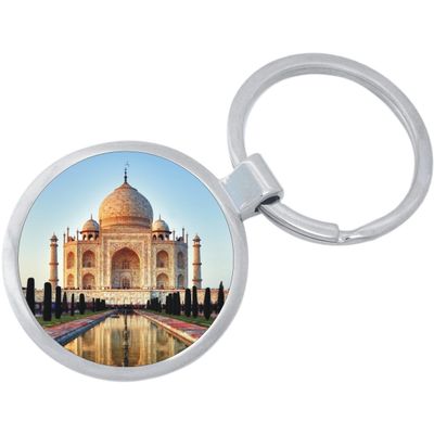 NewCharms Taj Mahal India Keychain Featuring Loop for Keys or Backpack