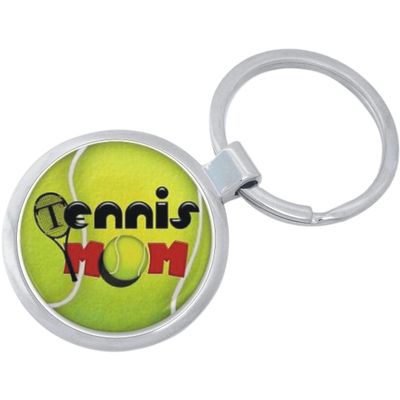 Tennis Mom Ball Keychain Featuring Loop for Keys or Backpack