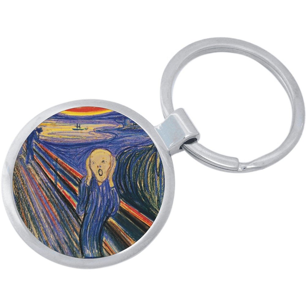 Scream Art Keychain Featuring Loop for Keys or Backpack