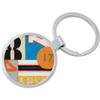 NewCharms Abstract Numbers Keychain Featuring Loop for Keys or Backpack view 1