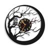 monastar Owl on Tree Branch Wall Clock -Select Size, Personalized- Wood Big in Forest Nocturnal Birds of Prey Kids Room Animal Playroom Ornithologist Birdman Wooden Wall Art Dcor view 1