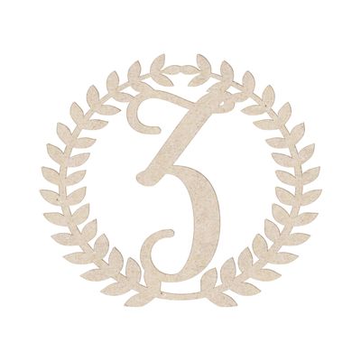 20" Roman Wreath Unfinished Wood Initial Monogram Letter Z (Sizes 12"-28")