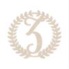 20" Roman Wreath Unfinished Wood Initial Monogram Letter Z (Sizes 12"-28") view 1