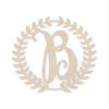 24" Roman Wreath Unfinished Wood Initial Monogram Letter B (Sizes 12"-28") view 1
