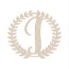 12" Roman Wreath Unfinished Wood Initial Monogram Letter J (Sizes 12"-28") view 1