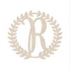16" Roman Wreath Unfinished Wood Initial Monogram Letter R (Sizes 12"-28") view 1