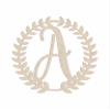 12" Roman Wreath Unfinished Wood Initial Monogram Letter A (Sizes 12"-28") view 1