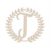 20" Roman Wreath Unfinished Wood Initial Monogram Letter T (Sizes 12"-28") view 1