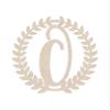 12" Roman Wreath Unfinished Wood Initial Monogram Letter O (Sizes 12"-28") view 1