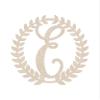 24" Roman Wreath Unfinished Wood Initial Monogram Letter E (Sizes 12"-28") view 1