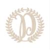28" Roman Wreath Unfinished Wood Initial Monogram Letter D (Sizes 12"-28") view 1