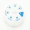 XJSXZC Round Shaped Clear Hard Plastic 7 Day Drug Organizer Pill Box view 1