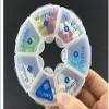 XJSXZC Round Shaped Clear Hard Plastic 7 Day Drug Organizer Pill Box view 3